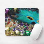 Tapis De Souris Mardi Gras Perles & Masque Mousepad (Avec souris)