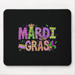 Tapis De Souris Mardi Gras Perles Visage Masque Plumes Casquette H