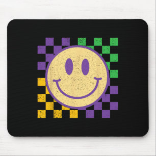 Tapis De Souris Mardi Gras Smile Face Super À damiers Hommes Femme