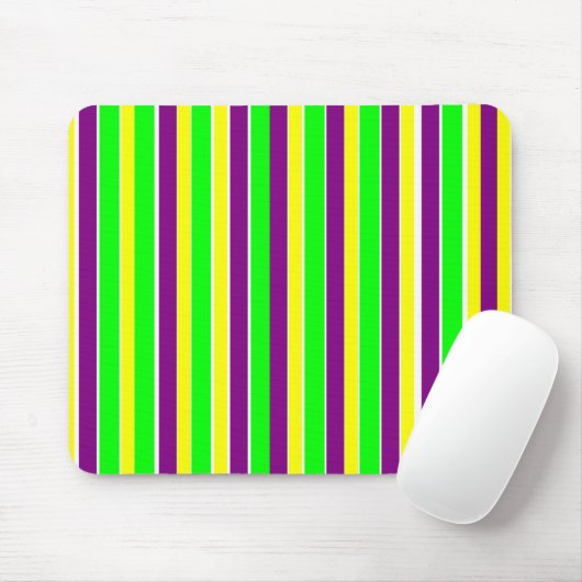 Tapis De Souris Mardi Gras Stripes (Avec souris)