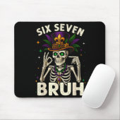 Tapis De Souris Mardi Gras Sugar Skull Skeleton Six Seven Bruh Mem (Avec souris)