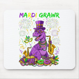 Tapis De Souris Mardi Grawr Rex Dinosaure Dessin Drôle