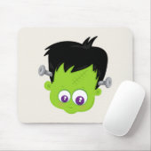 Tapis De Souris Mare Green Frankenstein Monster face Halloween (Avec souris)