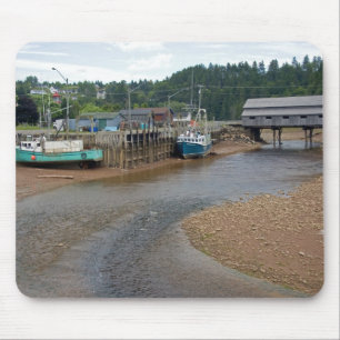 Tapis De Souris Marée basse à la baie de Fundy à St. Martins, Nouv