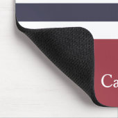 Tapis De Souris Marguerite nommée rouge de rayures horizontales (Coin)