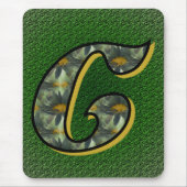 Tapis De Souris Marguerites C initiales monogrammes Mousepad (Devant)