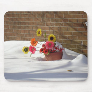 Tapis De Souris Marguerites dans la neige