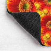 Tapis De Souris Marguerites de Gerbera jaune et orange (Coin)