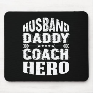 Tapis De Souris Mari Coach Daddy Héros Entraîneur Coach de Footbal