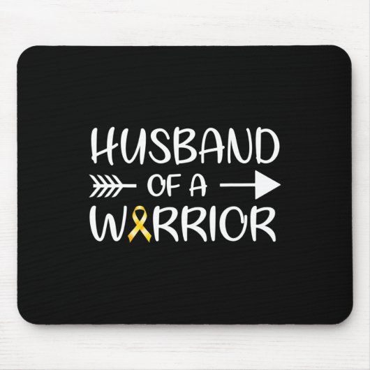 Tapis De Souris Mari d'un guerrier Sensibilisation au cancer chez  (Devant)
