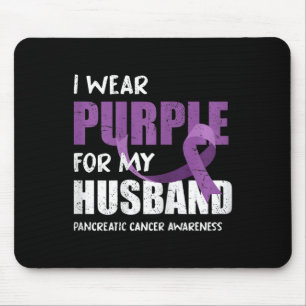 Tapis De Souris Mari guerrier Ribbon pourpre Cancer pancréatique A