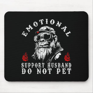 Tapis De Souris Mari soutien émotionnel ne caresse pas le singe dr