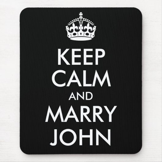 Tapis de souris Mariage Calme et John (Devant)