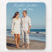 Tapis De Souris Mariage de destination personnalisé avec photo d'é (Devant)