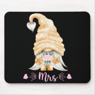 Tapis De Souris Mariage de gnome mrs et mr drôle pour homme - joli