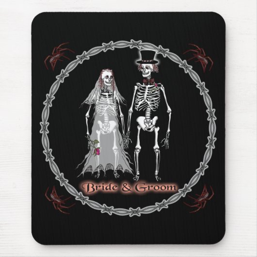 Tapis De Souris Mariage de squelette (Devant)