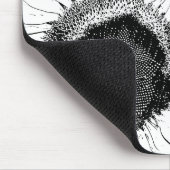 Tapis De Souris Mariage de tournesol noir et blanc (Coin)