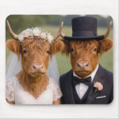 Tapis De Souris Mariage de vaches Highland (Devant)