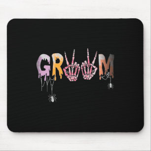 Tapis De Souris Mariage Éffrayant Halloween Skeleton Groom Just Ma