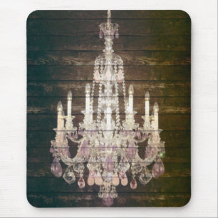 Tapis De Souris Mariage en bois de lustre de grange vintage