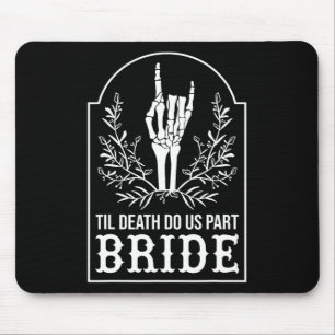 Tapis De Souris Mariage jumelé des couples mariés de squelette de