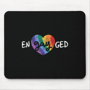 Tapis De Souris Mariage LGBT Fiançailles Enterrement de vie de gar