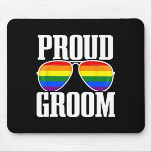 Tapis De Souris Mariage Lgbtq - Drapeau Gay pride - Groom Squad -