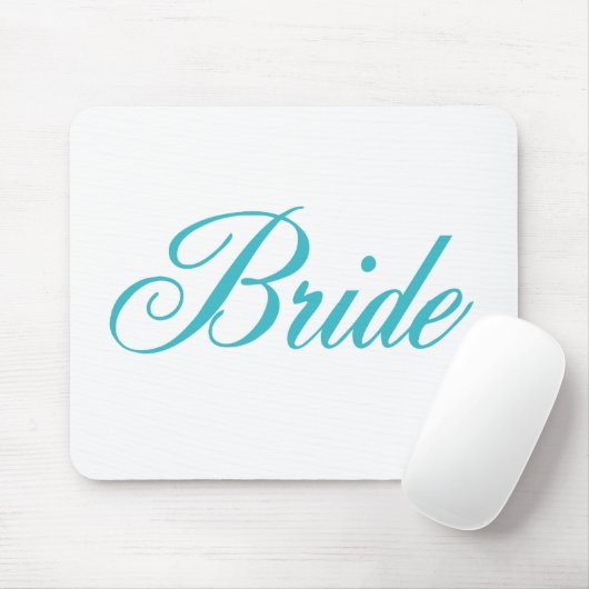 Tapis De Souris Mariage mariée Mousepad en bleu Aqua (Avec souris)
