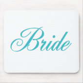 Tapis De Souris Mariage mariée Mousepad en bleu Aqua (Devant)
