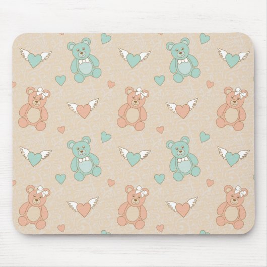 Tapis De Souris Mariage-nounours (Devant)