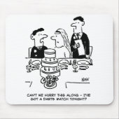 Tapis De Souris Mariage Réception Le marié a une allumette de fléc (Devant)