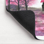 Tapis De Souris Mariage rustique amour couple cerisier fleurs arbr (Coin)