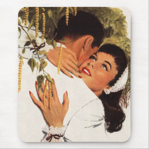 Tapis De Souris Mariage Vintage, Amour et Romance