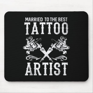Tapis De Souris Marié À La Meilleure Épouse Artiste De Tatouage Ou