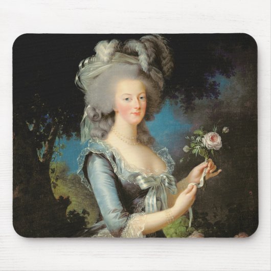 Tapis De Souris Marie Antoinette avec un rose, 1783 (Devant)