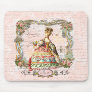 Tapis De Souris Marie Antoinette en rose