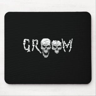 Tapis De Souris Marié - Crâne de squelette Mariage d'Halloween