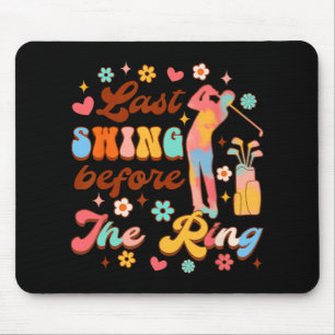 Tapis De Souris Mariée À Être Golf Bachelorette Dernier Swing Avan