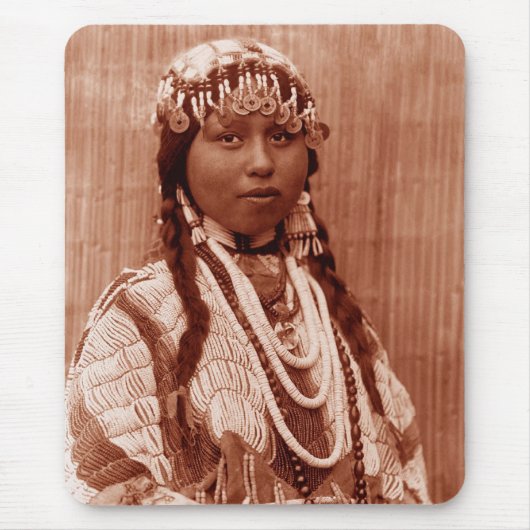 Tapis De Souris Mariée amérindienne (Devant)