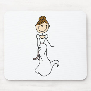 Tapis de souris Mariée aux traits brunette