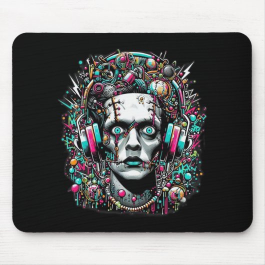Tapis De Souris Mariée Cyberpunk De Frankenstein (Devant)