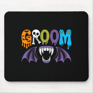 Tapis De Souris Mariée et marié épouvantables mariage d'Halloween 