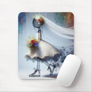 Tapis De Souris Mariée Fantaisiste En Baskets
