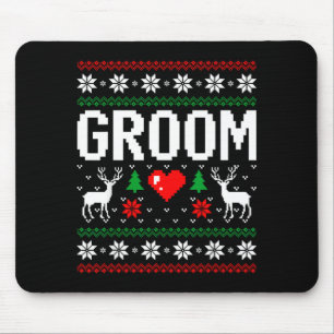 Tapis De Souris Mariée fiancée marié couple laid noël