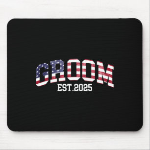 Tapis De Souris Mariée Marié Env. 2025 Drapeau États-Unis Couple J