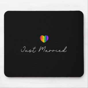 Tapis De Souris Mariée Marié Lgbtq Enterrement de Vie de Garçon T-