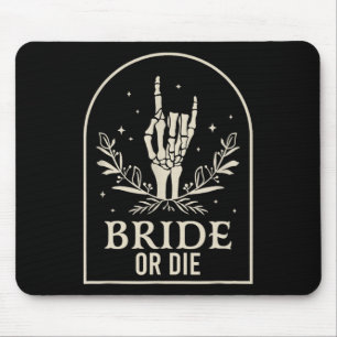 Tapis De Souris Mariée Ou Mort Squelette Main Gothique Chelorette