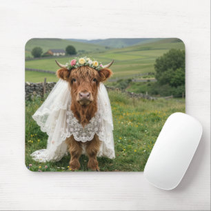 Tapis De Souris Mariée Vache des Highlands
