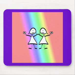 Tapis De Souris Mariées lesbiennes de Rainbow Pride
