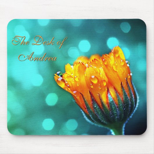 Tapis De Souris Marigold sur Aqua (Devant)